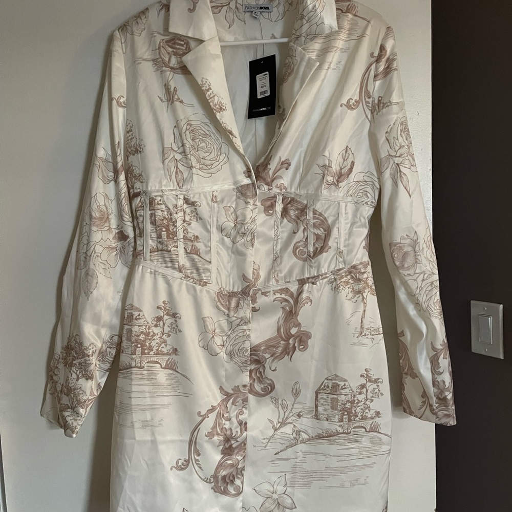 Blazer dress brand new silk material